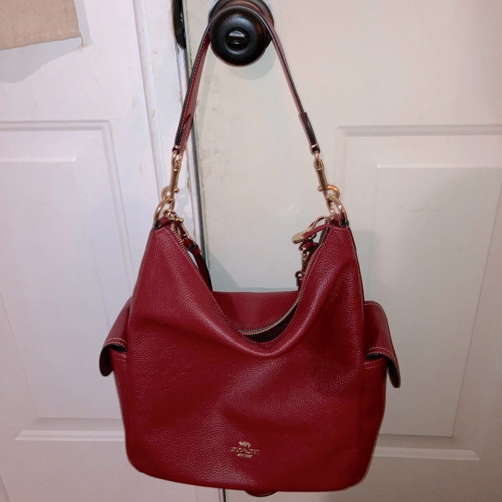 Coach Pennie Shoulder Bag-Red Leather BRAND NEW